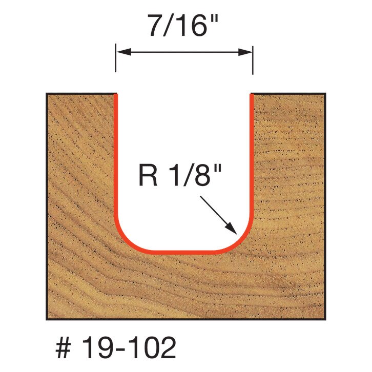 Freud 19-102 1/8" Radius Dish Carving Bit - 2