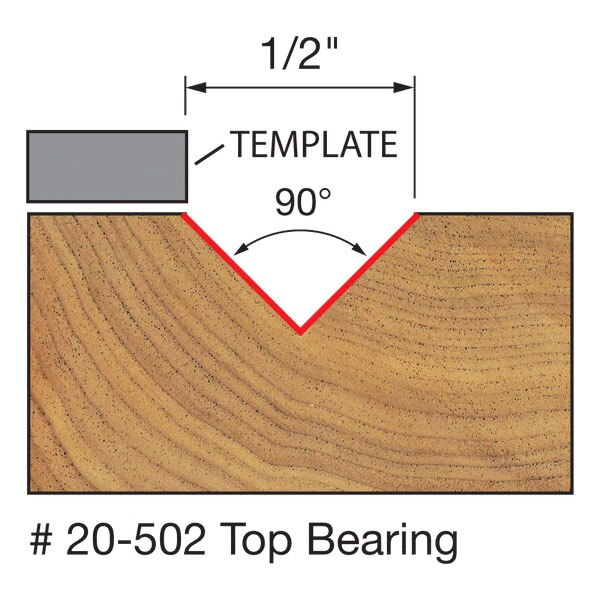 Freud 20-502 1/2" (Dia.) V Grooving Bit - 2