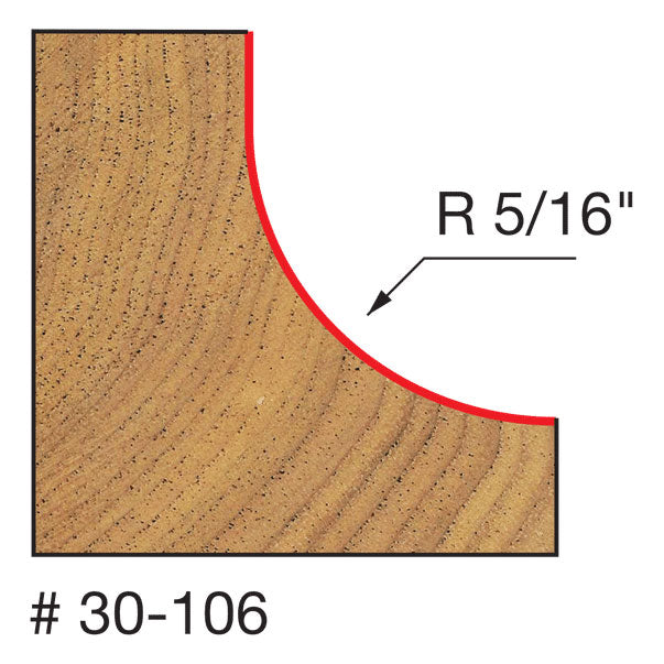 Freud 30-106 1/2" Radius Cove Bit - 2