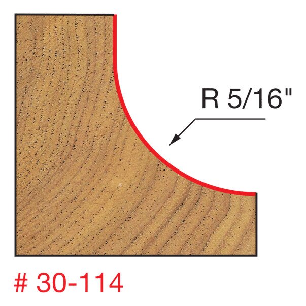 Freud 30-114 1/2" Radius Cove Bit - 2