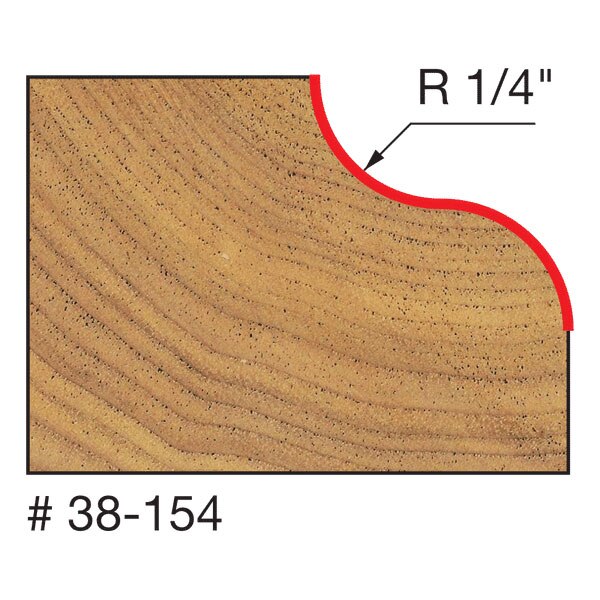 Freud 38-154 1-1/2" (Dia.) Ogee Bit (Quadra-Cut) - 2