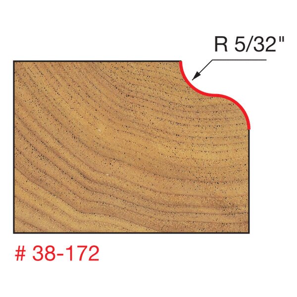 Freud 38-172 1-3/8" (Dia.) Ogee Bit (Quadra-Cut) - 2