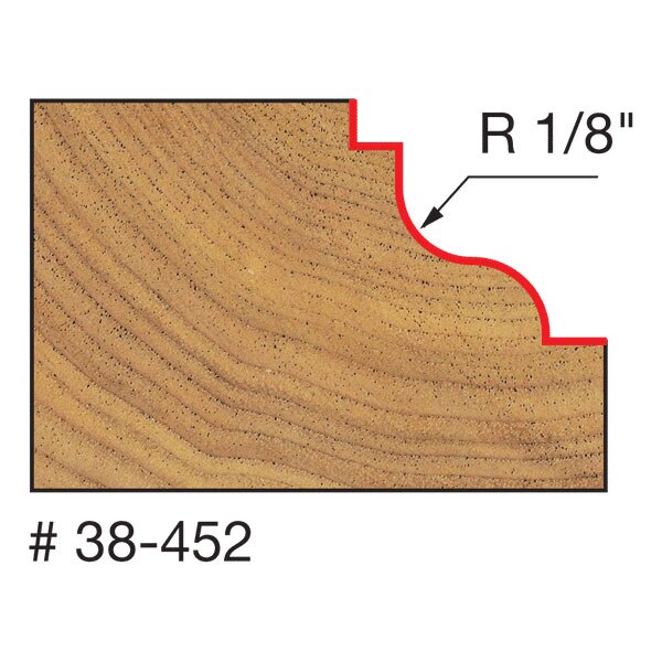 Freud 38-452 1-1/4" (Dia.) Double Fillet Ogee Bit - 2
