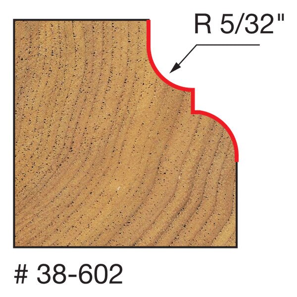 Freud 38-602 1-1/8" (Dia.) Classical Cove & Round Bit - 2