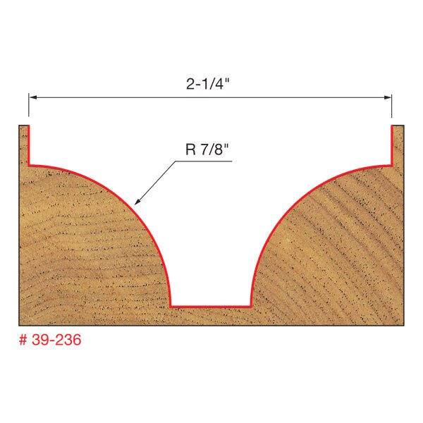 Freud 39-236 7/8" Radius Ovolo Bit - 2