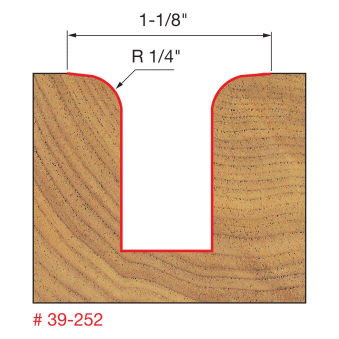 Freud 39-252 1/4" Radius Ovolo Bit - 2