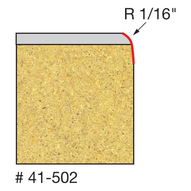 Freud 41-502 1/16" Radius Laminate Trim Bit - 2