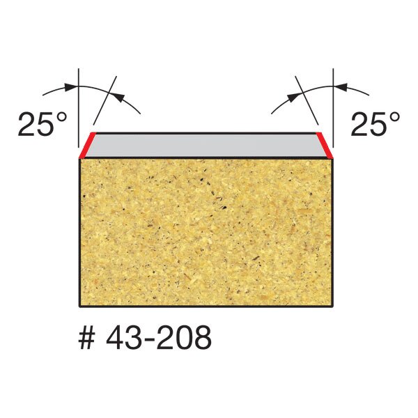 Freud 43-208 1-1/8" (Dia.) Insert Bevel Trim Bit - 2