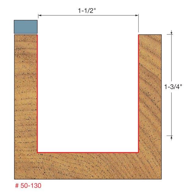 Freud 50-130 1-1/2" (Dia.) Top Bearing Flush Trim Bit - 2