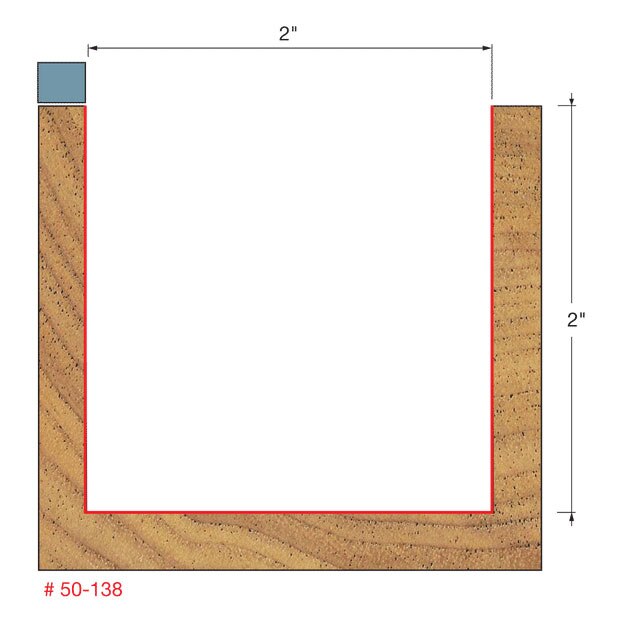 Freud 50-138 2" (Dia.) Top Bearing Flush Trim Bit - 2