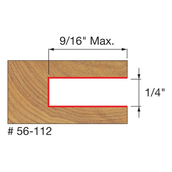 Freud 56-112 1/4" Slot Three Wing Slotting Cutter - 2