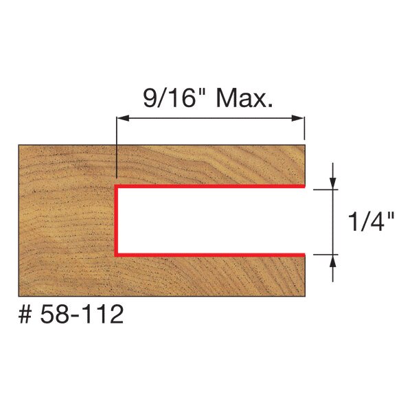 Freud 58-112 1/4" Slot Four Wing Slotting Cutter - 2