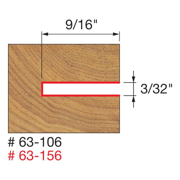 Freud 63-156 9/16" Depth Slotting Cutter Set - 2
