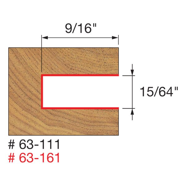 Freud 63-161 9/16" Depth Slotting Cutter Set - 2