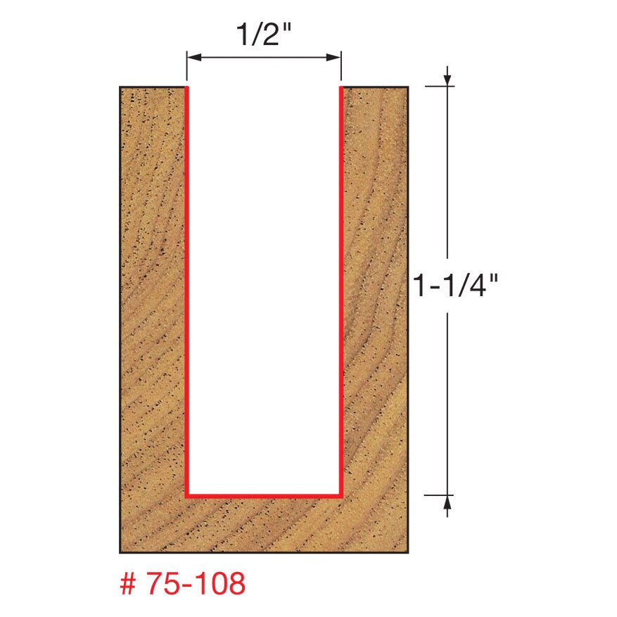 Freud 75-108 1/2" (Dia.) Up Spiral Bit - 2