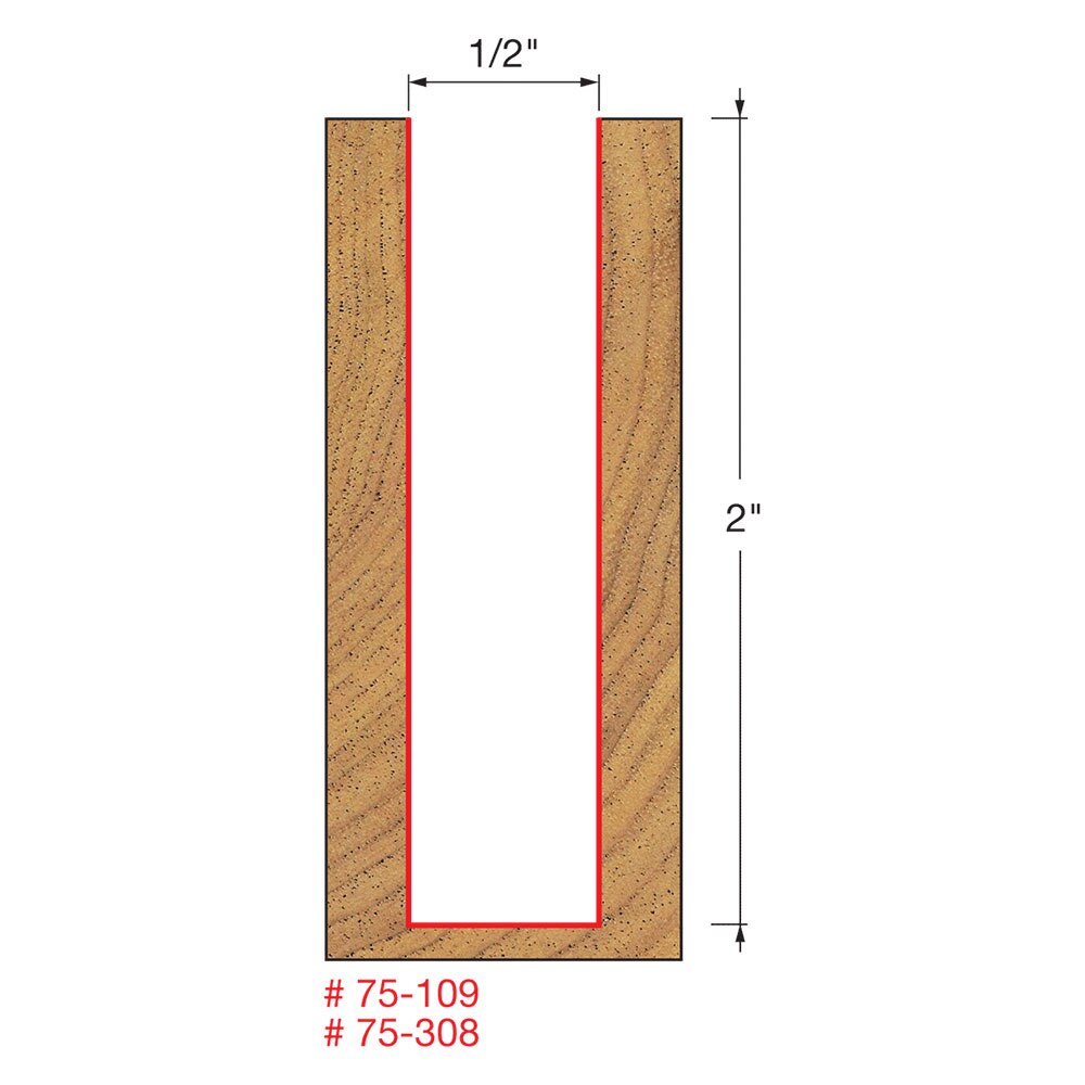 Freud 75-308 1/2" (Dia.) Up Spiral Bit - 2