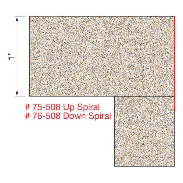Freud 75-508 1/2" (Dia.) Flush Trim Upcut Spiral Bit - 2