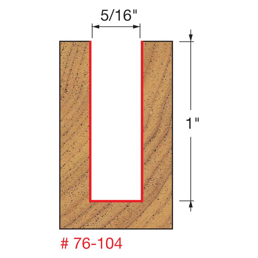 Freud 76-104 5/16" (Dia.) Down Spiral Bit - 2
