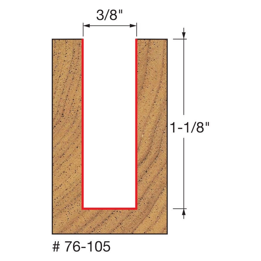 Freud 76-105 3/8" (Dia.) Down Spiral Bit with 3/8" Shank - 2