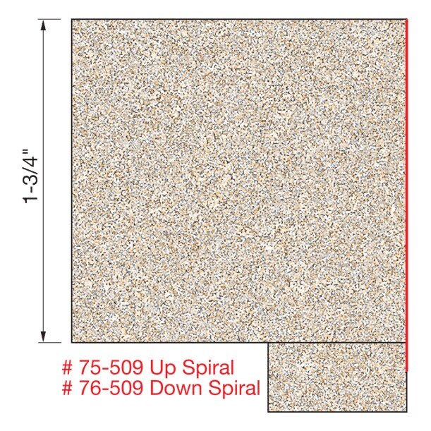 Freud 76-509 1/2" (Dia.) Flush Trim Down Spiral Bits - 2