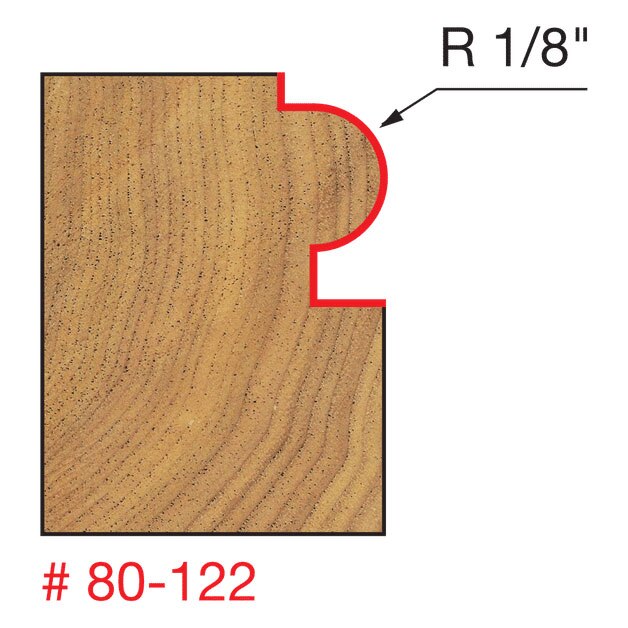 Freud 80-122 1/8" Radius Traditional Beading Bit - 2