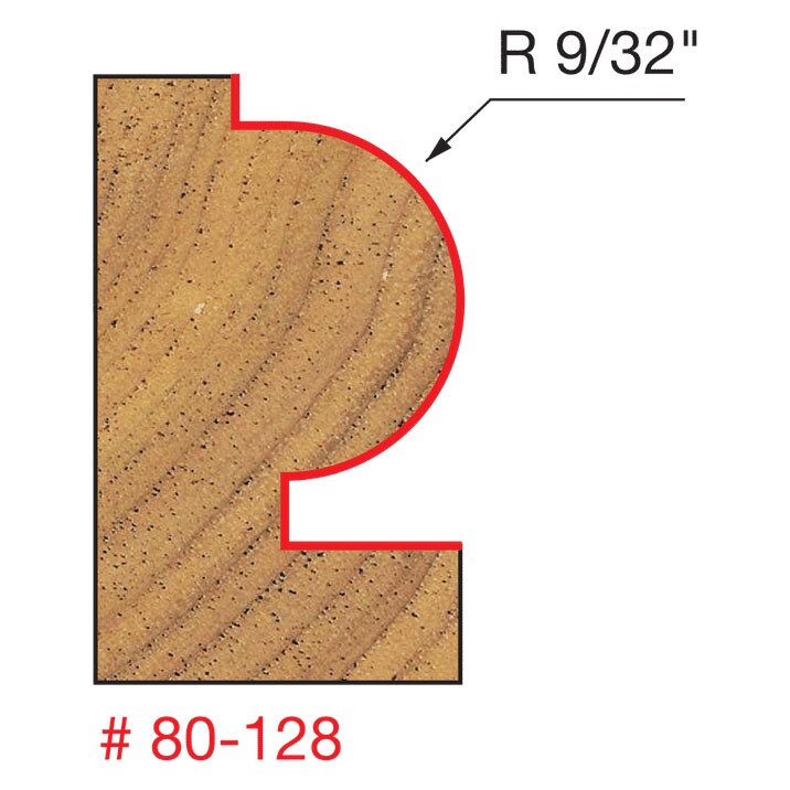 Freud 80-128 9/32" Radius Traditional Beading Bit - 2