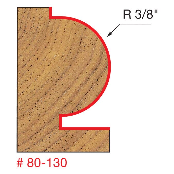Freud 80-130 3/8" Radius Traditional Beading Bit - 2