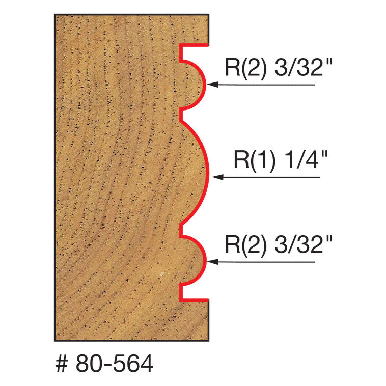 Freud 80-564 15/16" (Dia.) Triple Beading Bit - 2