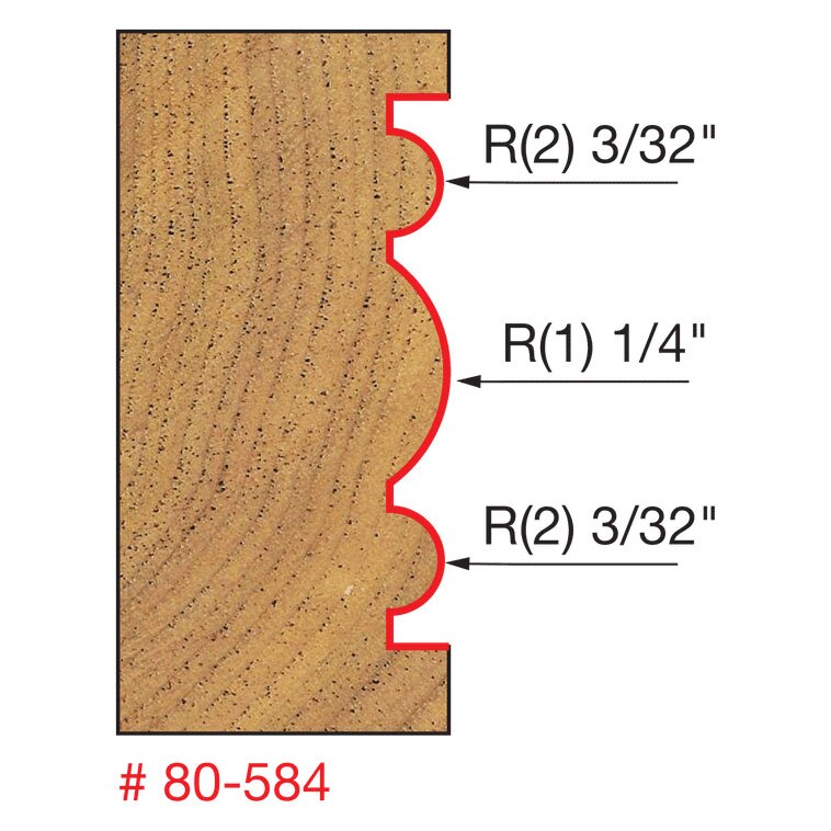 Freud 80-584 15/16" (Dia.) Triple Beading Bit - 2