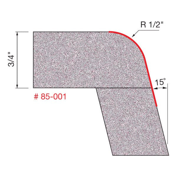 Freud 85-001 1/2" Radius Round Over Bowl Bit - 2
