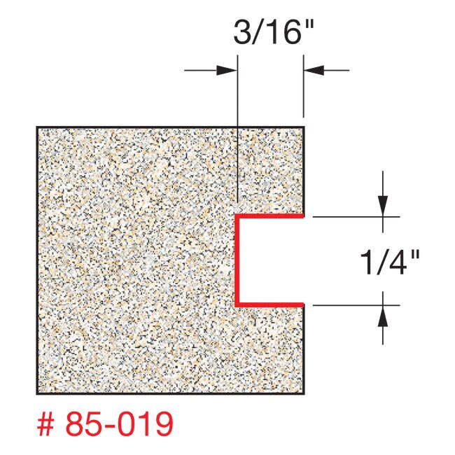 Freud 85-019 3/16" Depth Inlay Bit - 2