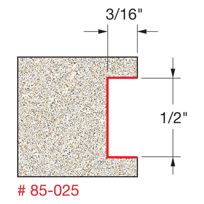 Freud 85-025 3/16" Depth Inlay Bit - 2