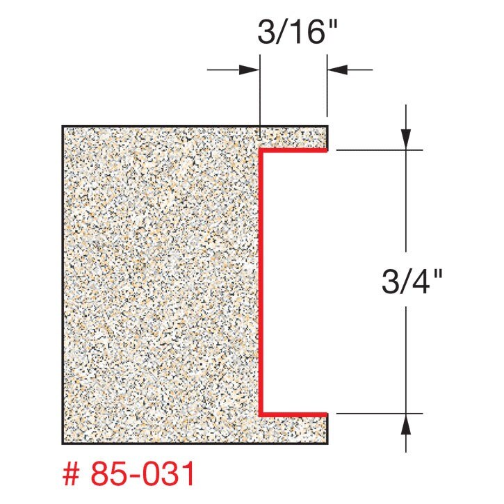 Freud 85-031 3/16" Depth Inlay Bit - 2