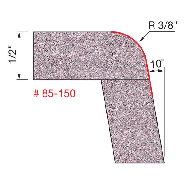 Freud 85-150 3/8" Radius Round Over Bowl Bit - 2