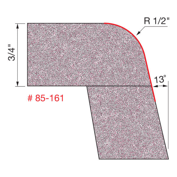 Freud 85-161 1/2" Radius Round Over Bowl Bit - 2