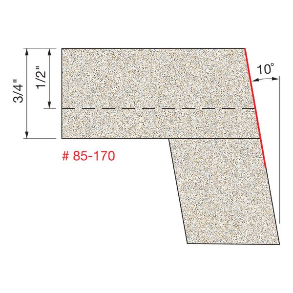 Freud 85-170 1-3/8" (Dia.) Bevel Bowl Bit - 2