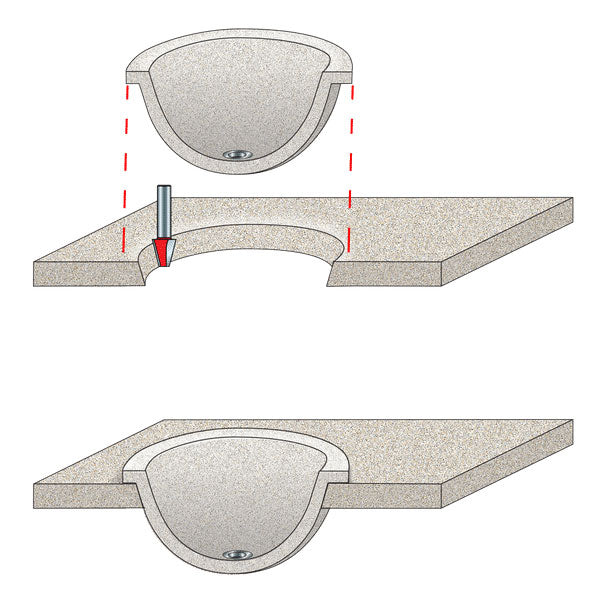 Freud 85-315 29/32" (Dia.) Top Mount Bowl Bit - 3
