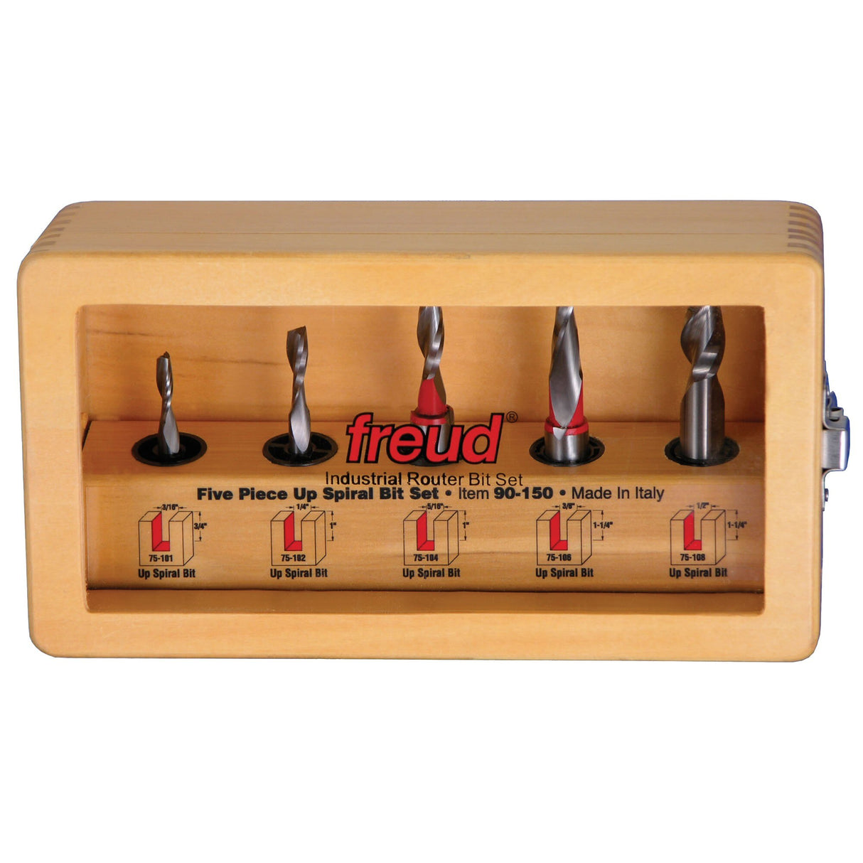 Freud 90-150 5 Piece Up Spiral Bit Set