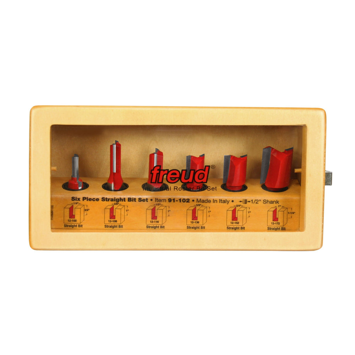 Freud 91-102 6 Piece Straight Bit Set