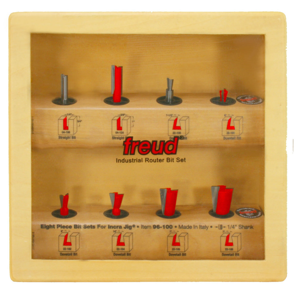 Freud 96-100 8 Piece Bit Sets for Incra Jig