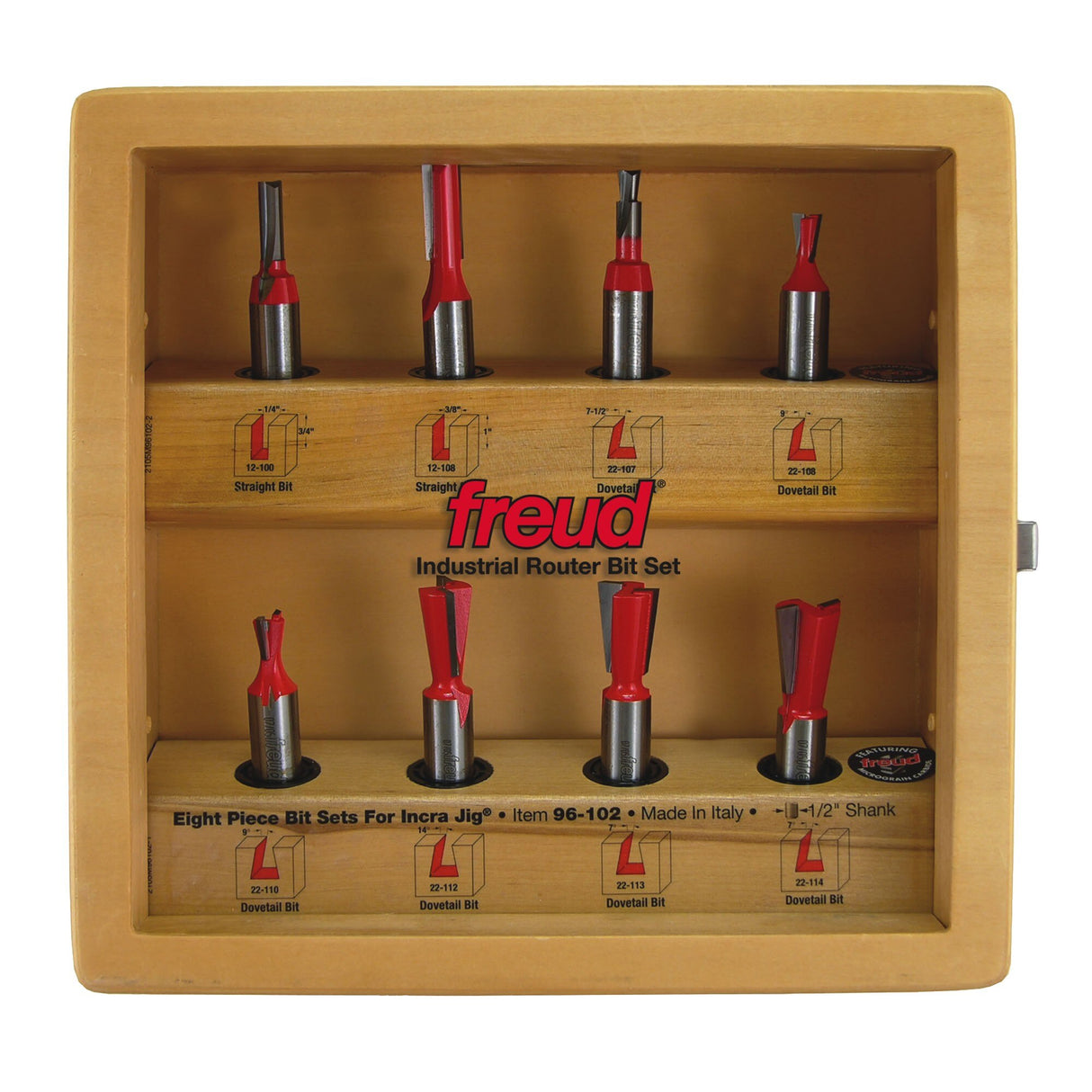 Freud 96-102 8 Piece Bit Sets for Incra Jig