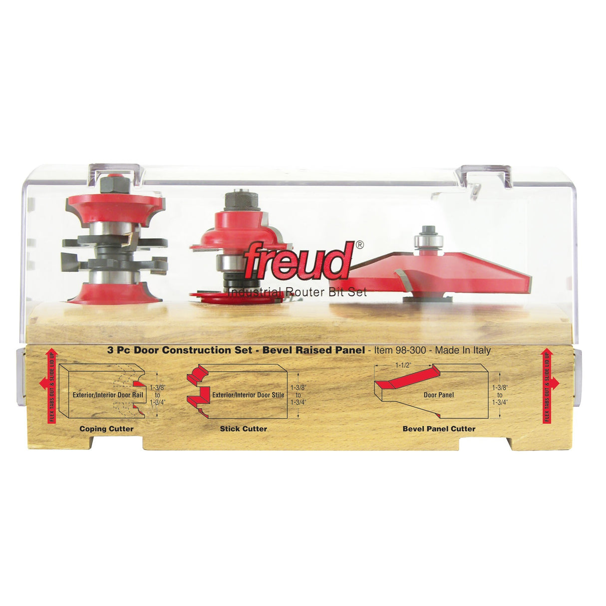 Freud 98-300 3 Piece Door Construction Bit Set