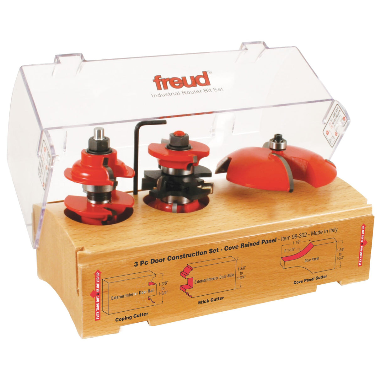 Freud 98-302 3 Piece Door Construction Bit Set