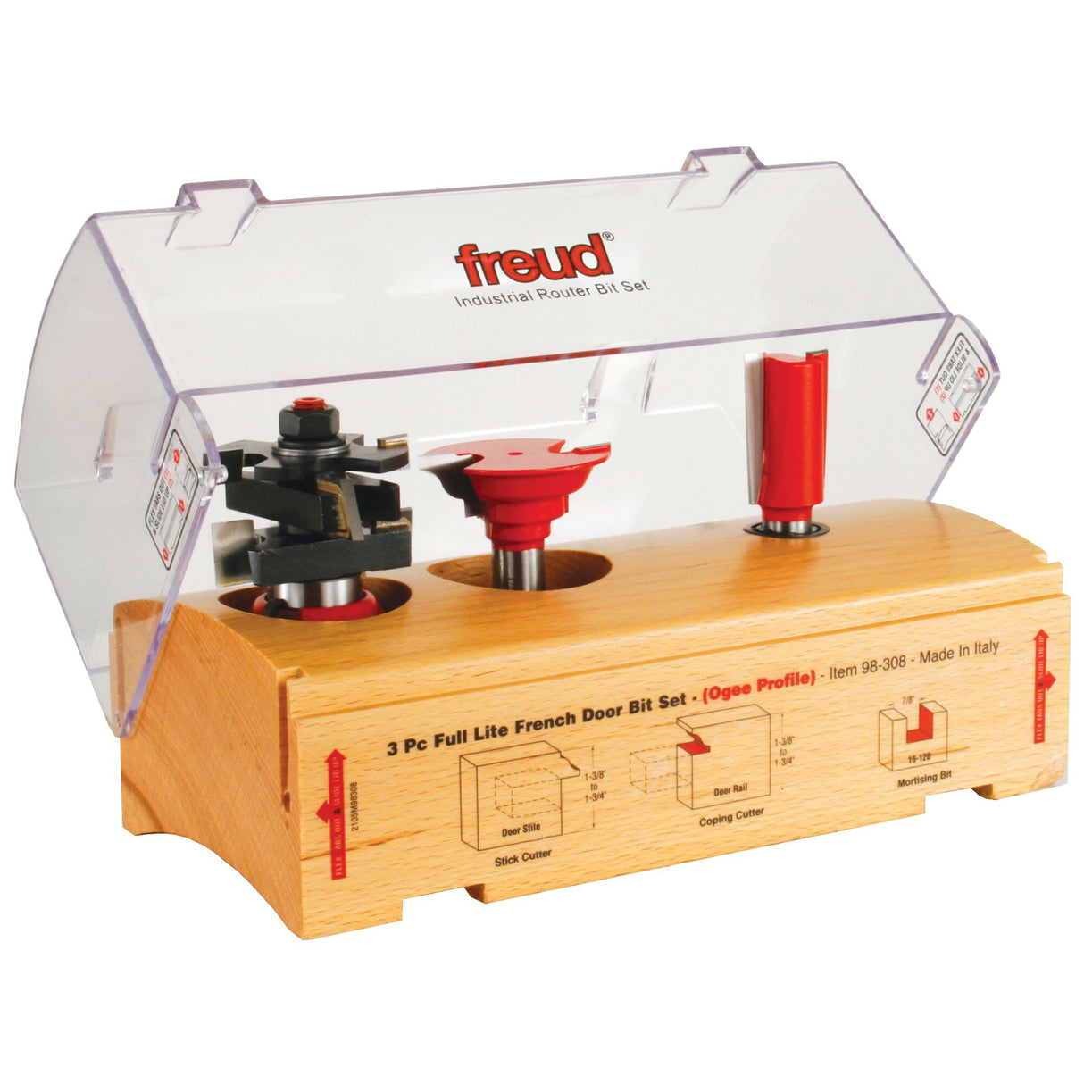 Freud 98-308 3 Piece French Door Bit Set