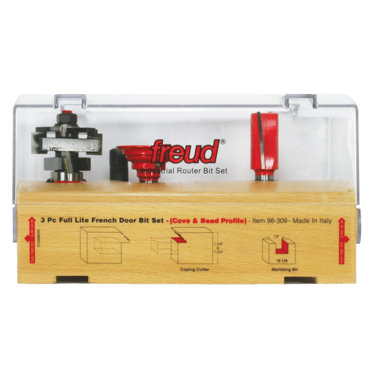 Freud 98-309 3 Piece French Door Bit Set