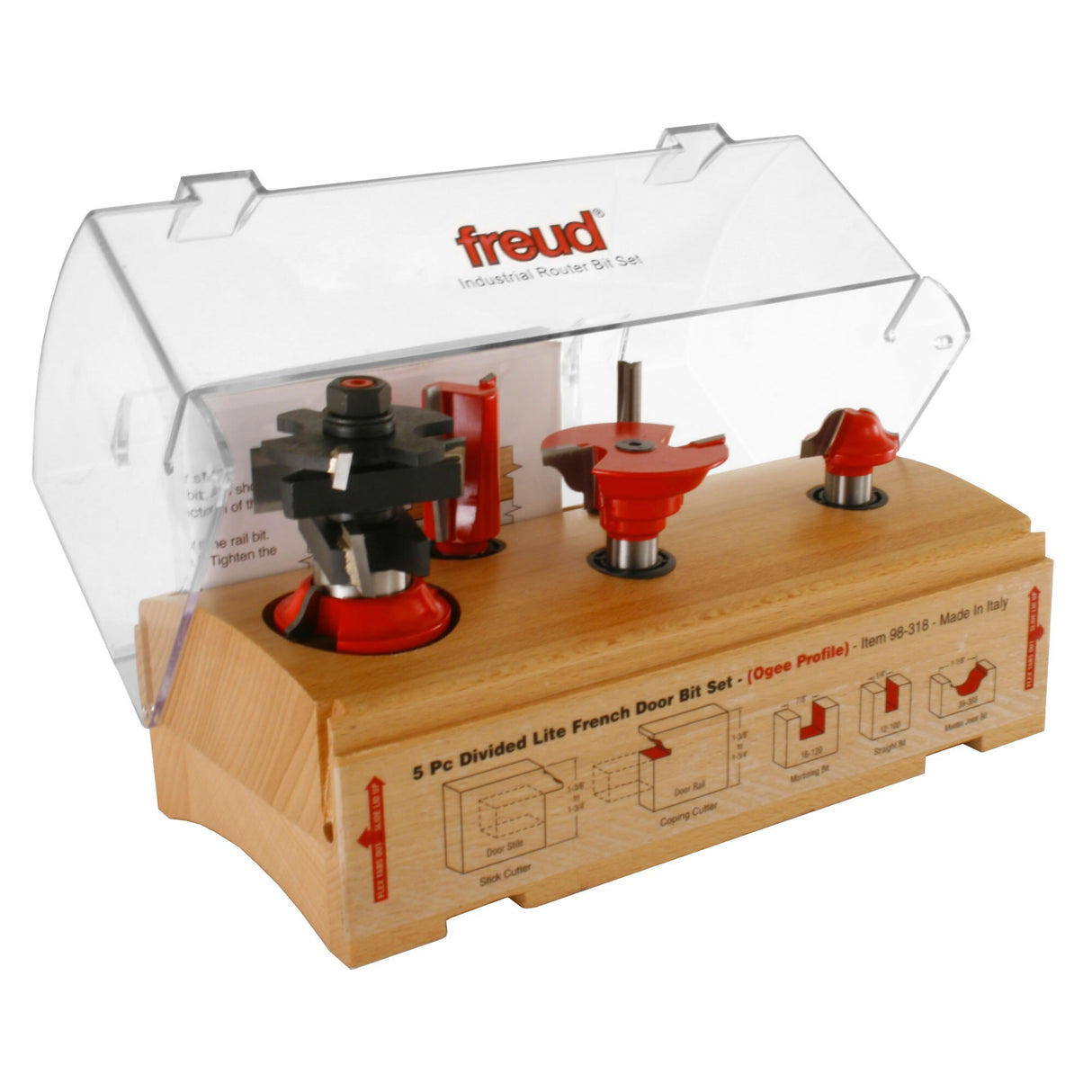 Freud 98-318 5 Piece French Door Bit Set