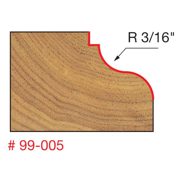 Freud 99-005 1-3/8" (Dia.) Classical Roman Ogee Bit (Quadra-Cut) - 2