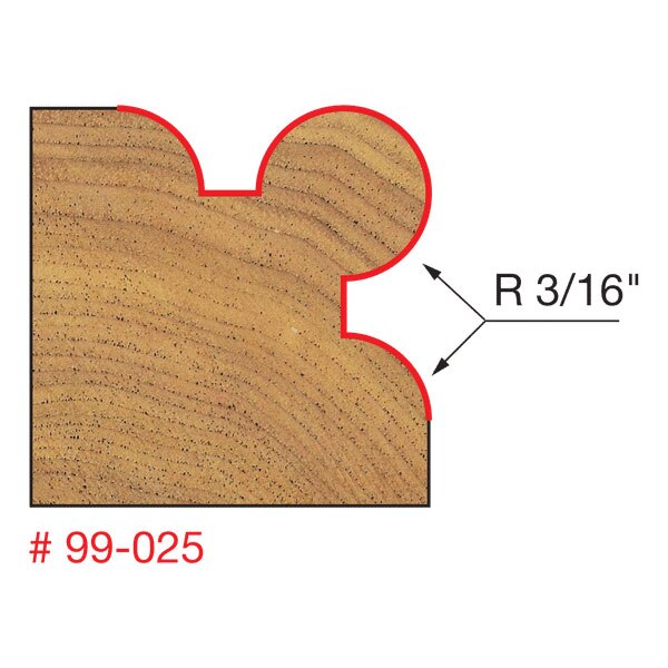 Freud 99-025 1-1/4" (Dia.) Corner Beading Bit - 2