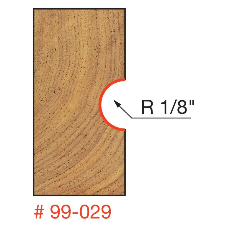 Freud 99-029 1/8" Radius Flute Bit - 2
