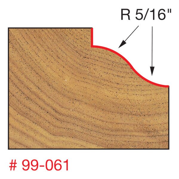 Freud 99-061 1-1/2" (Dia.) Rail & Stile Profile Bit - 2